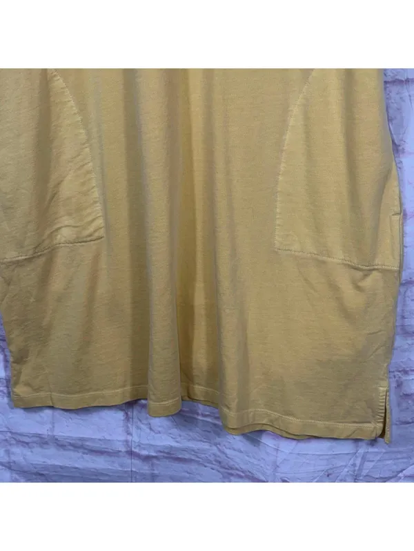 Old Navy Women’s Yellow Sleeveless Pocket Dress Size Large 100% Cotton - Image 4