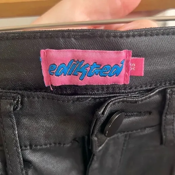 ✨Edikted Luna Faux Leather Flare Sz XS Jeans✨ - Image 8