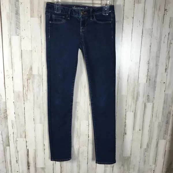 American Eagle AE Skinny Jeans Blue Denim Pants 4 v6x - Image 4