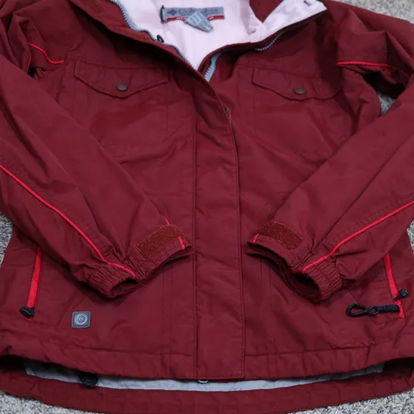 Vintage Columbia Convert Snowboard Jacket Women‎ XS Burgundy Pink Fleece Lined - Image 9