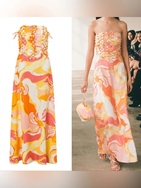 Zaco Saboskirt Kahlo Dress in Calista Sunset - Image 2