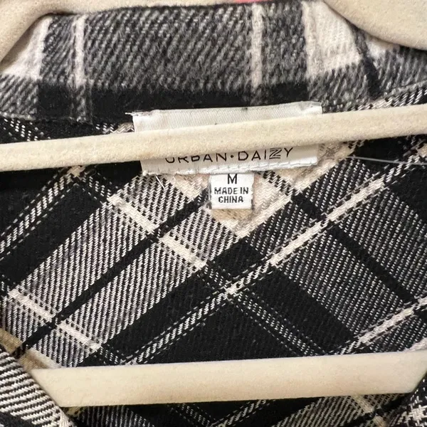 Thick plaid flannel shirt Black Size M - Image 3