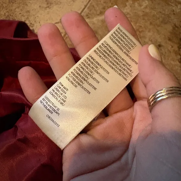 MAEVE Cora Patch Pocket Jacket Faux Leather Size Large Burgundy Red‎ - Image 5