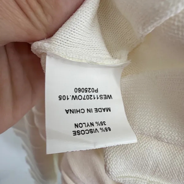 DISSH Ada Ivory Ribbed Knit Midi Dress XS Long Sleeve Tie Waist NWT‎ - Image 5