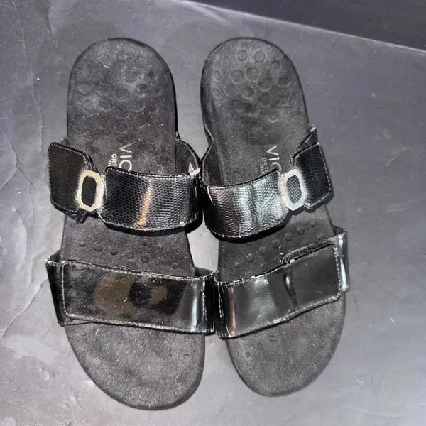 Vionic Orthaheel Camila Orthotic Comfort Black‎ Slip On Slides Sandals US Size 9 - Image 5