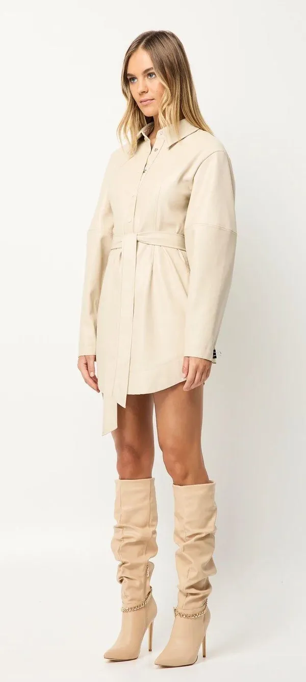 Elliatt Sabrina Dress in Bone Small - Image 2