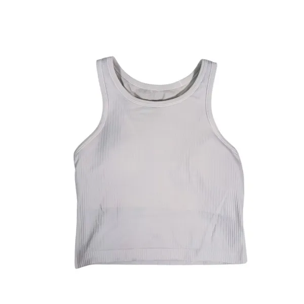 Lululemon Ebb To Street Racerback Crop Tank Size 6 White Ribbed Gym Yoga Pilates - Image 2