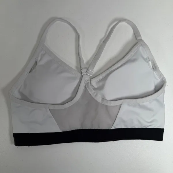 NIKE XL Small Dri-Fit Indy Light Support Sports Bra White Swoosh Logo Women's - Image 5