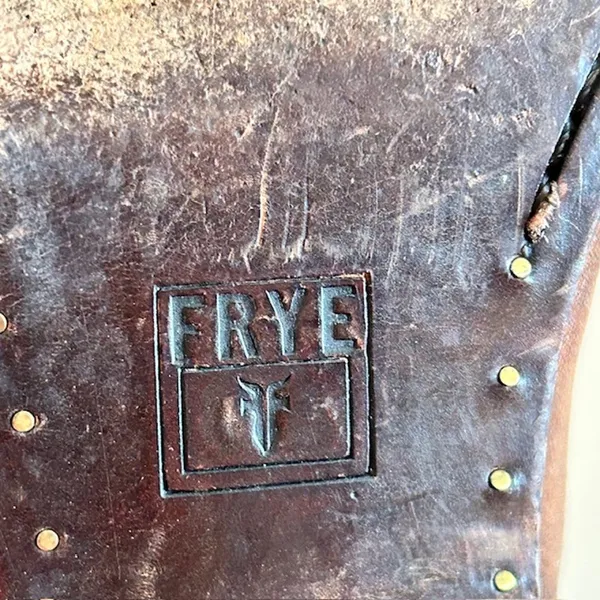 Frye Melissa Button Back Zipper Brown Leather Riding Boots, size 6 - Image 11