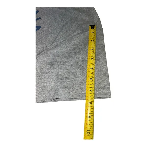 Disney Gray Short Sleeve Tee with Stitch Design size Medium New blue and gray - Image 8