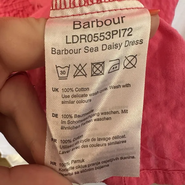 Barbour Women Size 6 Begonia‎ Pink Sea Daisy Dress Anthropologie Saks Nordstrom - Image 9