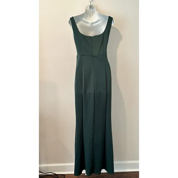 Showpo Raquelle Square Neck Maxi Dress Dark Green Size 12 EUC!!! - Image 3