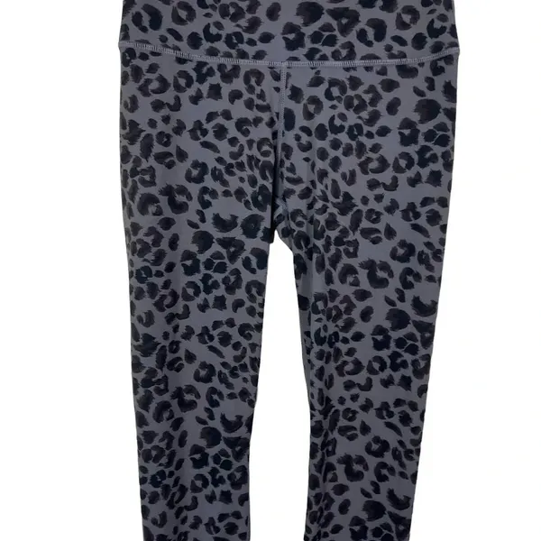 Varley Century‎ Dark Gray Cheetah Leggings Size Small - Image 5