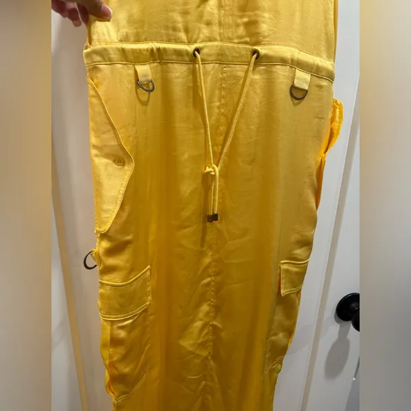 Love The Label Anthropologie Sleeveless Utility‎ Dress Yellow Size XS - Image 6