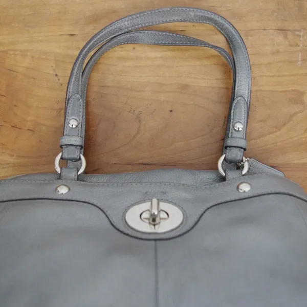 Coach F16529 Penelope Turnlock Silver Leather Satchel - Image 11