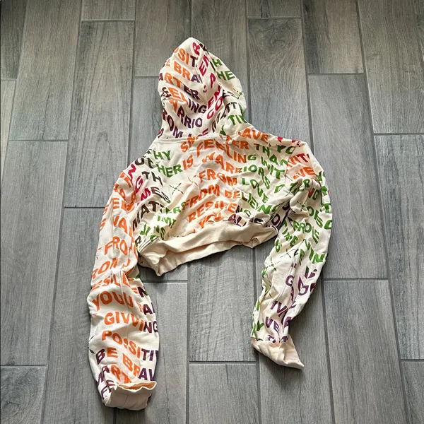Multicolor Graphic Hoodie Red - Image 4