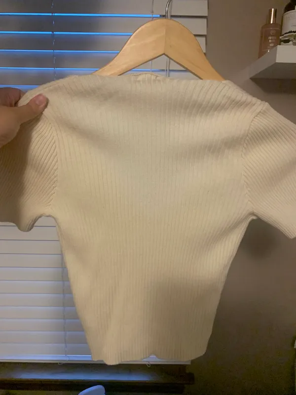 John Galt cream short sleeve cardigan - Image 4