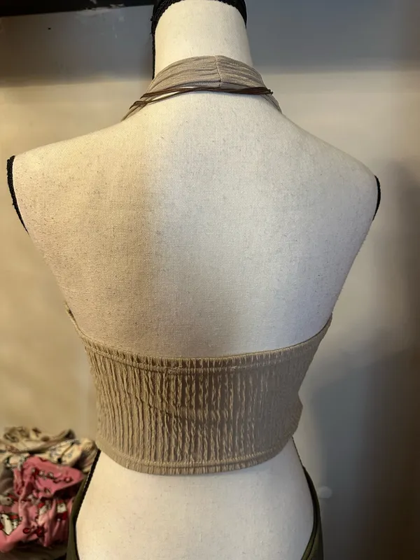 Beige crop top Tan Size L - Image 2