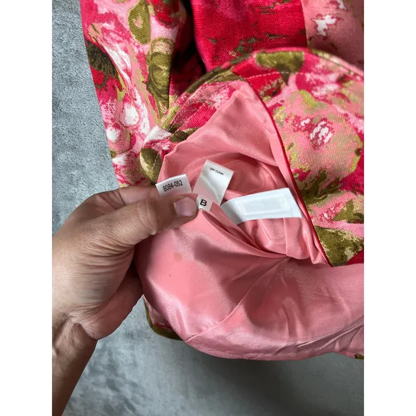 Ann Taylor Silk Floral Blazer Romantic Cottagecore Preppy Chic Pink Blazer Sz‎ 4 - Image 5
