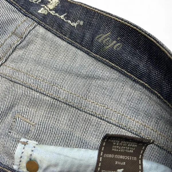 ✨ 7 For All Mankind Dojo Jeans 30x27 Faded Wash Wide Flare - Image 2