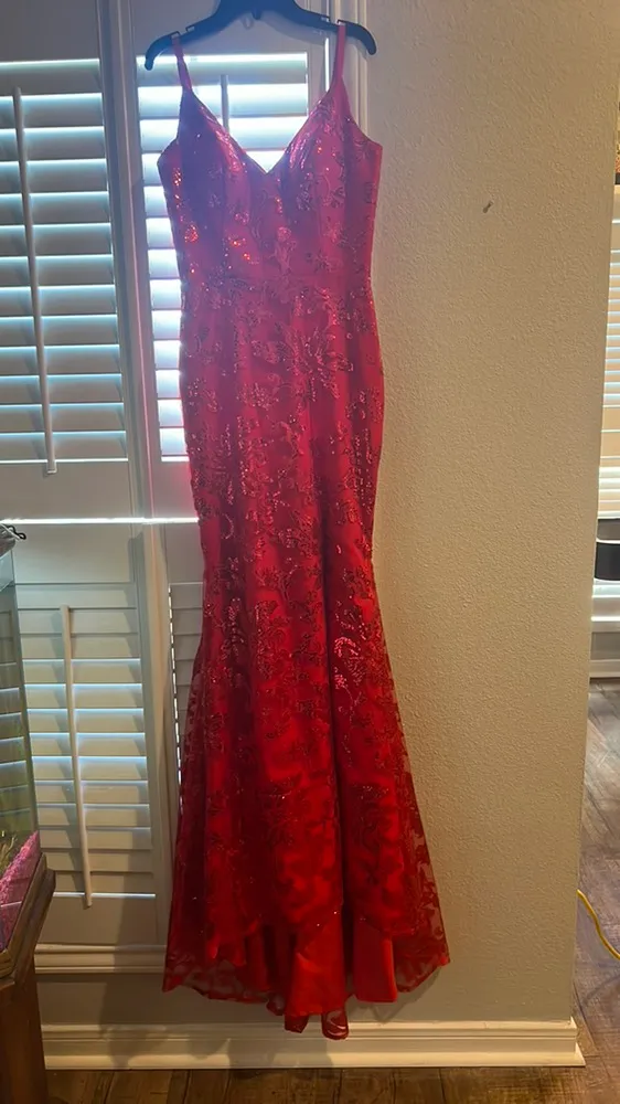 Red Prom Dress Size 0 - Image 7