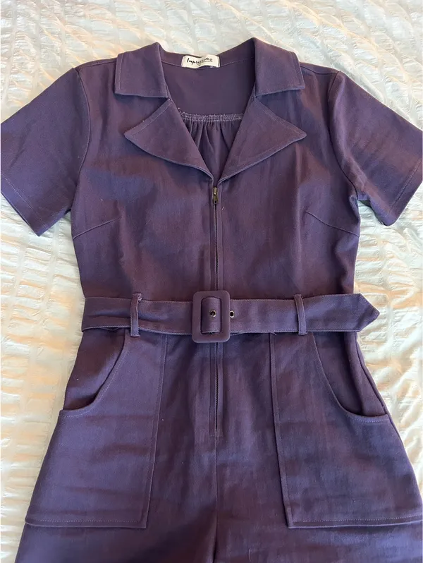 Boutique Purple Gameday Romper - Image 2