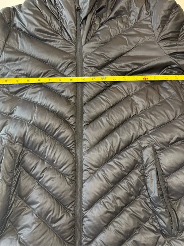 Under Armour Black Chevron Quilted Hooded Packable Puffer - Image 6