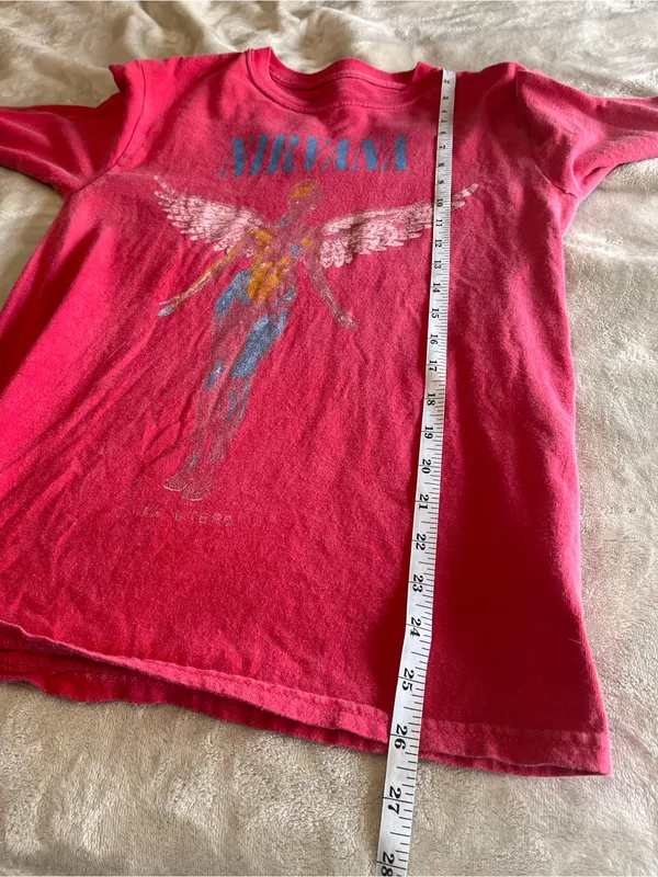 NIRVANA Vintage Wash Long Sleeve Band Tee Rock Music Iconic Women’s Sz S EUC - Image 5
