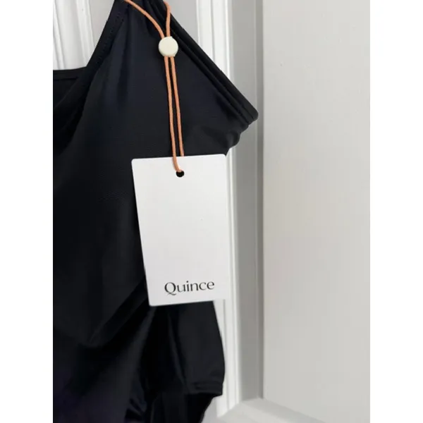 Quince NWT Italian Cami One-Piece Swimsuit Black Small - Image 6