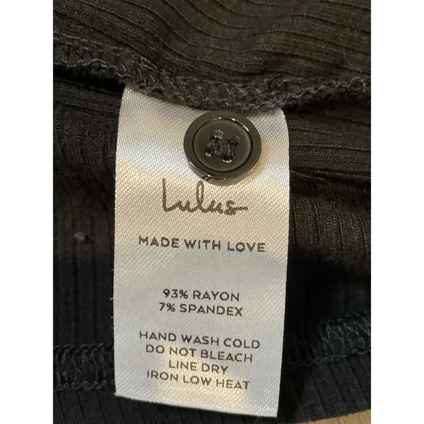 Lulus Bodycon Midi Dress Size L Black Sleeveless Stretchy Button Front - Image 7