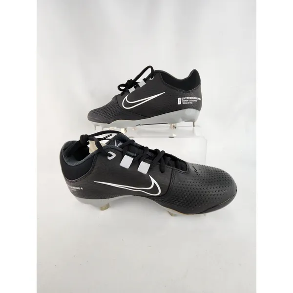New Nike Hyper diamond‎ 4 Elite React Metal Softball Cleats Black Womens Size 8 - Image 3