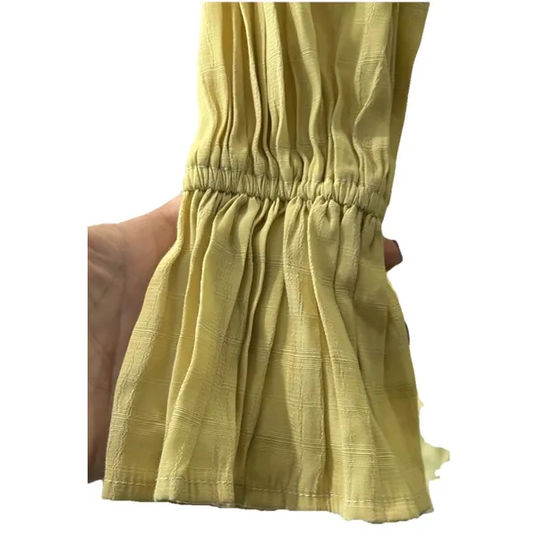Kittenish Jessie James Decker Yellow Cutout Mini Dress XS Long Sleeve Party - Image 8