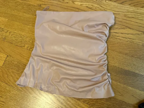 Zara Strapless Faux-Leather Top size S - Image 9