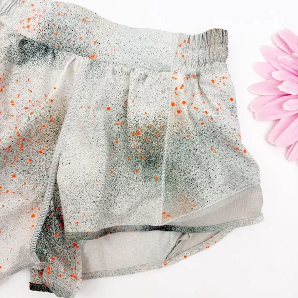 Lululemon Hotty Hot Low-Rise Short 2.5" Reflective Camo Silver Blue Orange Grey - Image 6
