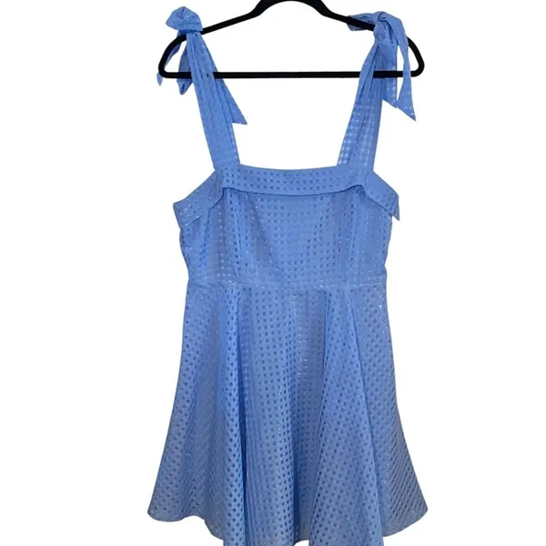 Lulus Forever Darling Gingham Tie-Strap Mini wedding guest Dress Coquette girl - Image 5