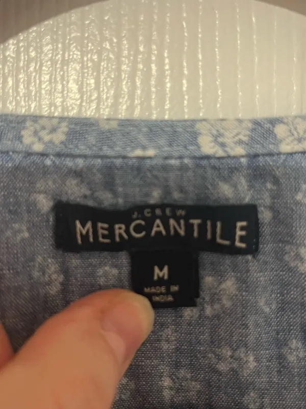 J Crew Mercantile Denim Floral Dress - Image 3