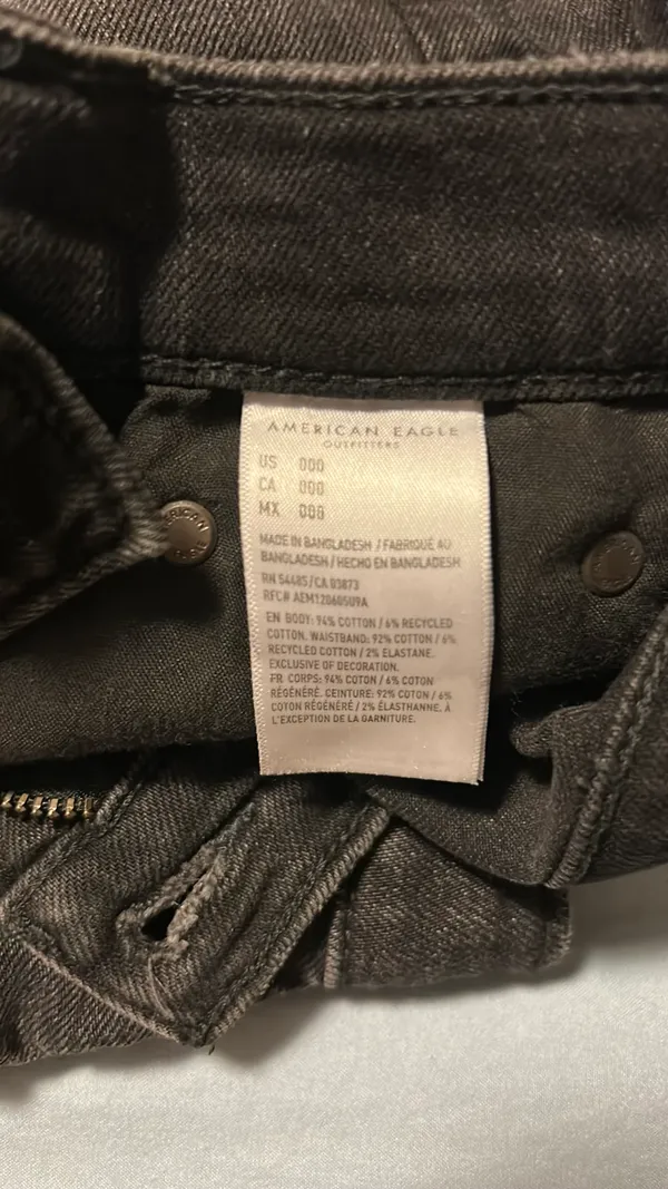 American Eagle Black Jean Shorts High-Rise - Image 2