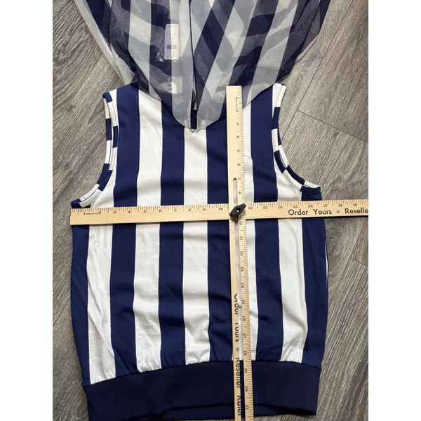 Anthropologie Postage Stamp Blue Gingham Elsie Blouse - size Small New - Image 9