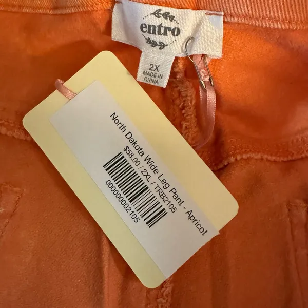 Apricot wide leg Entro North Dakota pants - nwt - Image 4
