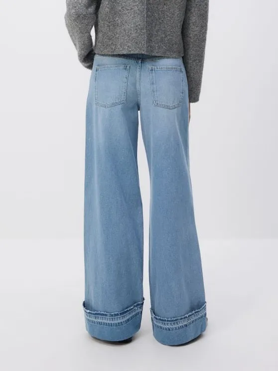 Reserved Wide‑Leg Jeans with Rolled‑Up Hem - Image 3