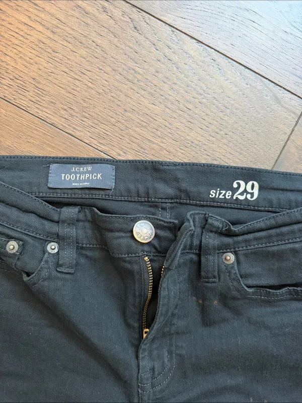 J. Crew Black Toothpick Jeans Size 29 - C1-147 - Image 2