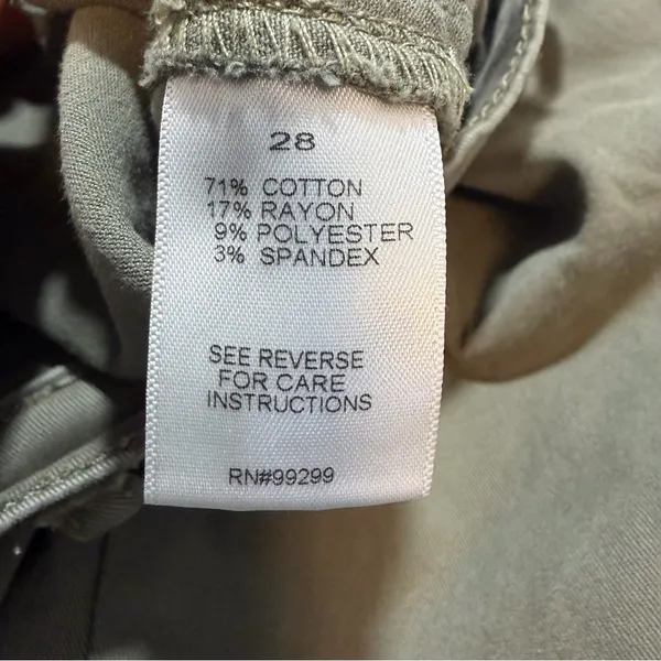 Evereve Payton Utility Pants Womens 28 Olive Green High Rise Ankle Slit - Image 7
