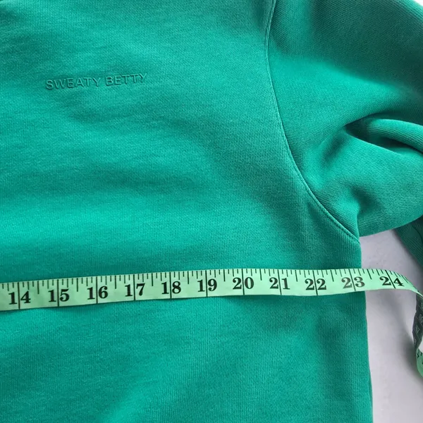 Sweaty‎ Betty -835 Elevate Sweatshirt Green Teal Crewneck Fleece SB9170 Womens M - Image 9