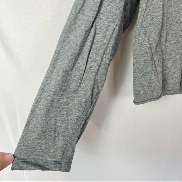 Aerie Light‎ Gray Mock Neck Long Sleeve Cropped T-Shirt S - Image 5