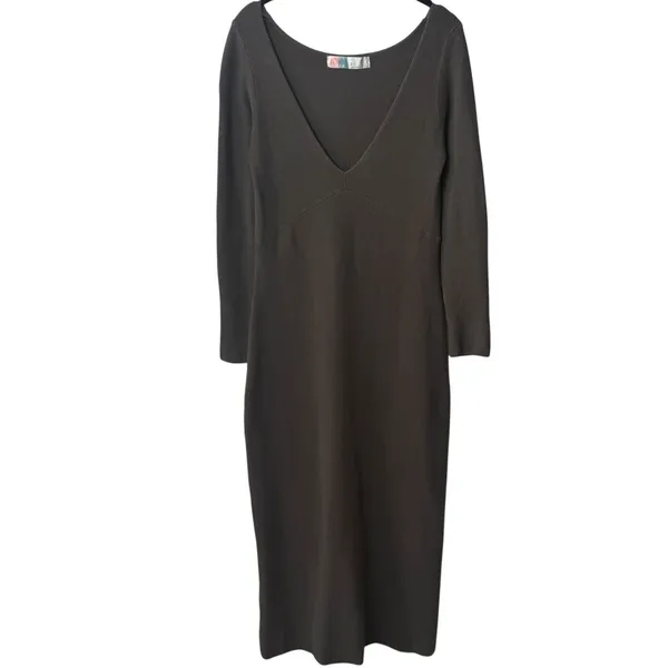 Free People Beach‎ Trixie Sweater Maxi Dress Ribbed Coastal Minimalist Chic M - Image 2