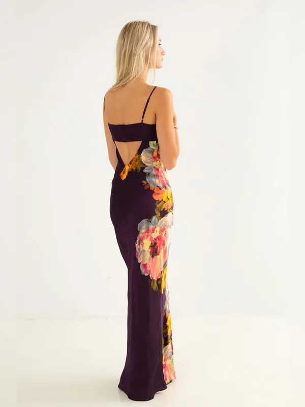 Amanda Uprichard Janeiro Maxi Dress in Purple Multi XS - Image 6