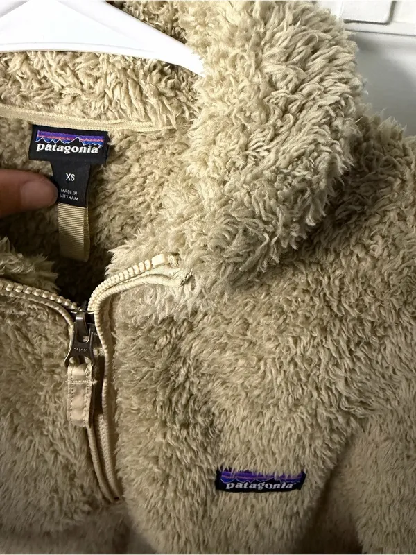 Patagonia Womens XS Los Gatos Fleece Pullover Cream Beige Quarter Zip - Image 3