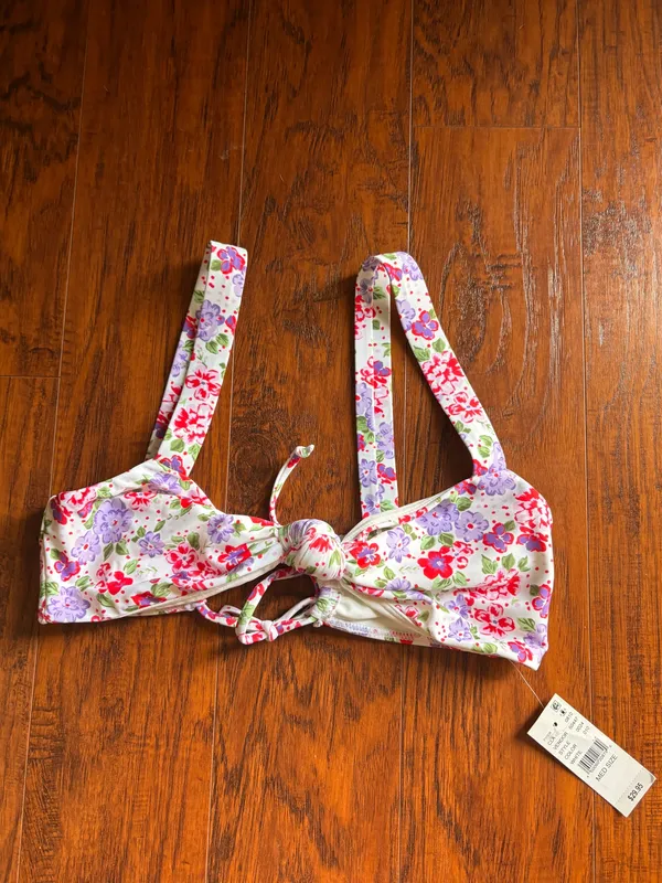 Pacsun Eco White Floral Olivia High Cut Bikini Bottom - Image 7