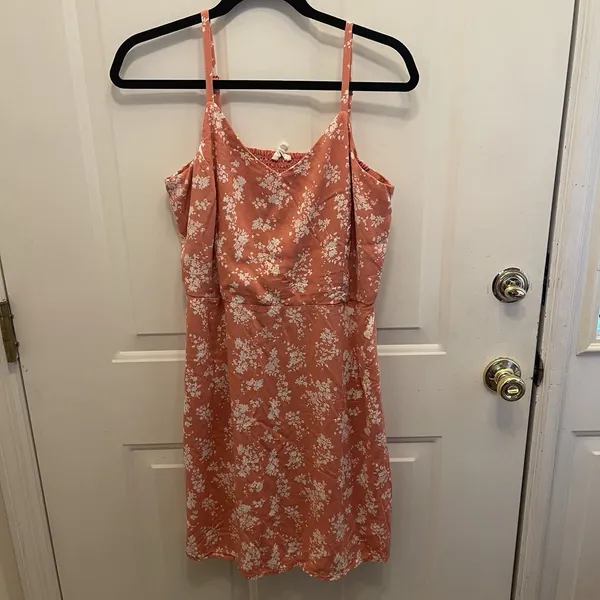 Maurices Pink White Floral Skater Sundress Women's Large Beach‎ Vacation - Image 2