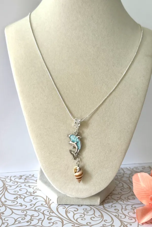 Dolphin Necklace (289) 🐬 Silver - Image 2